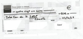 Scan du chèque à la SNCF